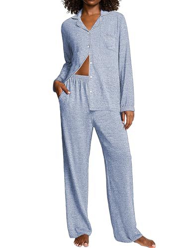 Women's Cuban Collar Printed Long Sleeve Shirt Set Casual Minimalist