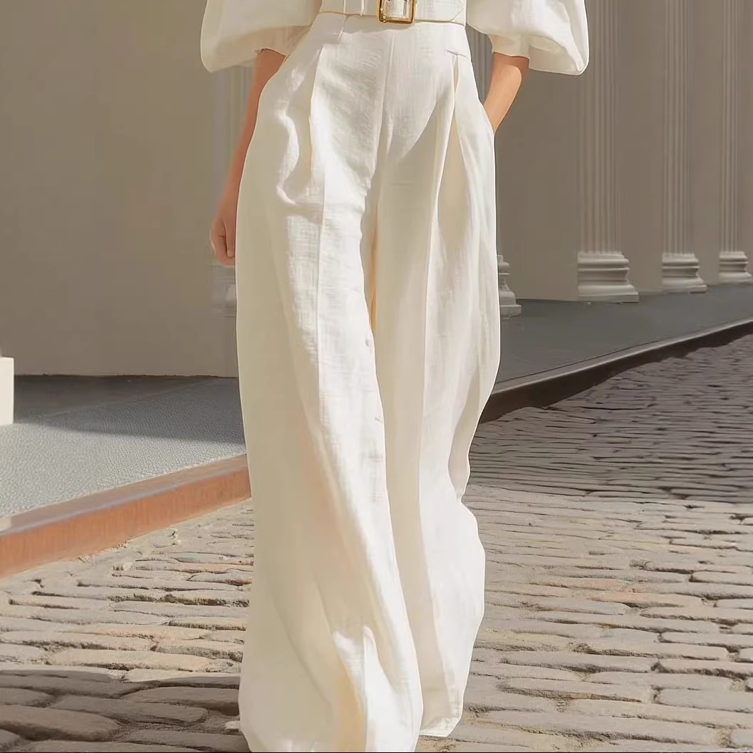 Solid V-Neck Half-Sleeve Belted Jumpsuit with Pockets