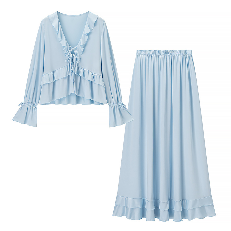 Layered Ruffle Long Sleeve Dress