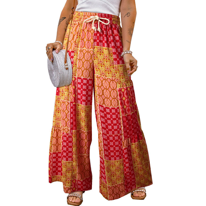 Floral Print Loose Casual Pants