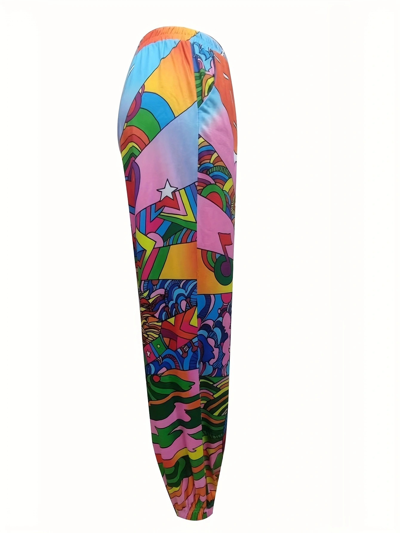 3D Digital Print Women's Loose Casual Pants Multi-Color Art Print