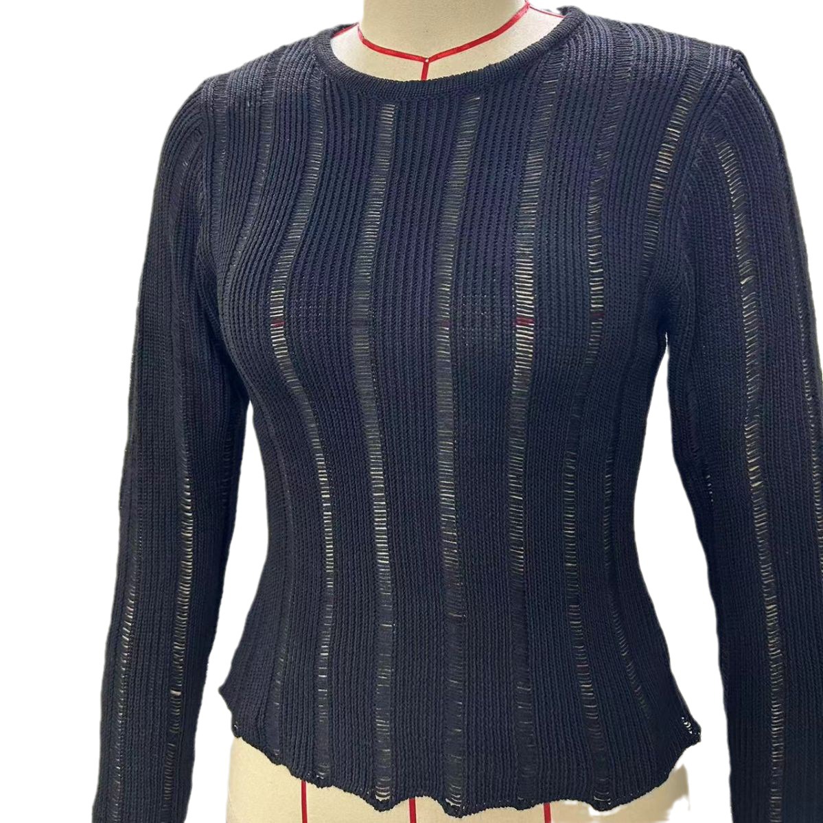 Women's Slim Fit Crewneck Long Sleeve Knit Top