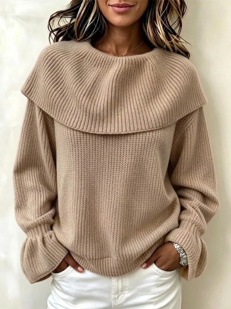 Women's Crewneck Long Sleeve Knit Sweater