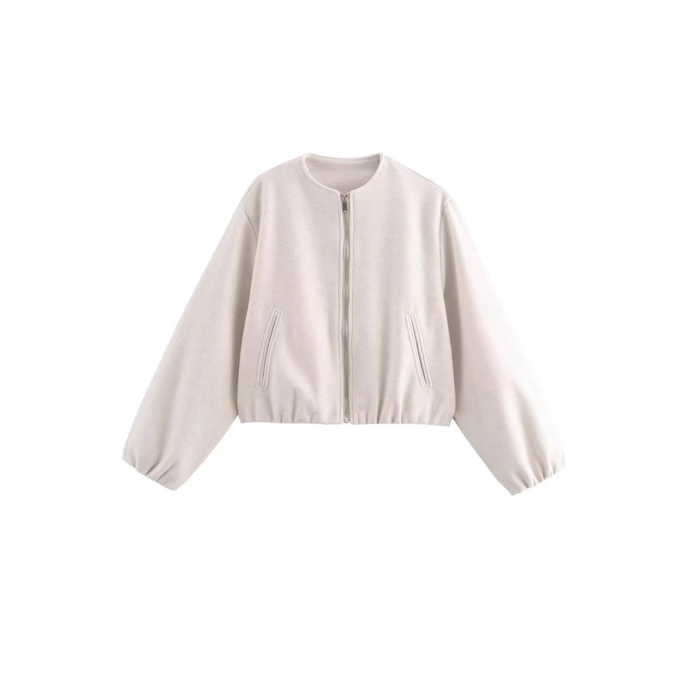 Women's Soft Bomber Jacket Zip-Up Two Colors