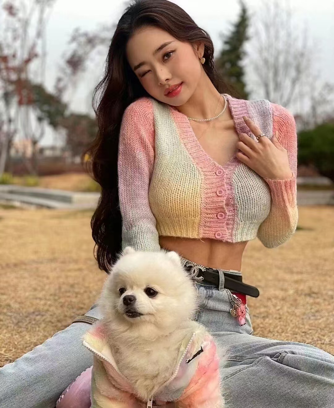 Trendy Color-Block Lazy Style Women's Sweater