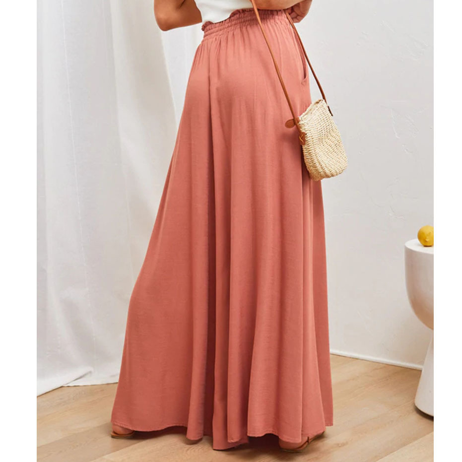 Women's Wide-Leg Casual Pants High Waist Loose Fit