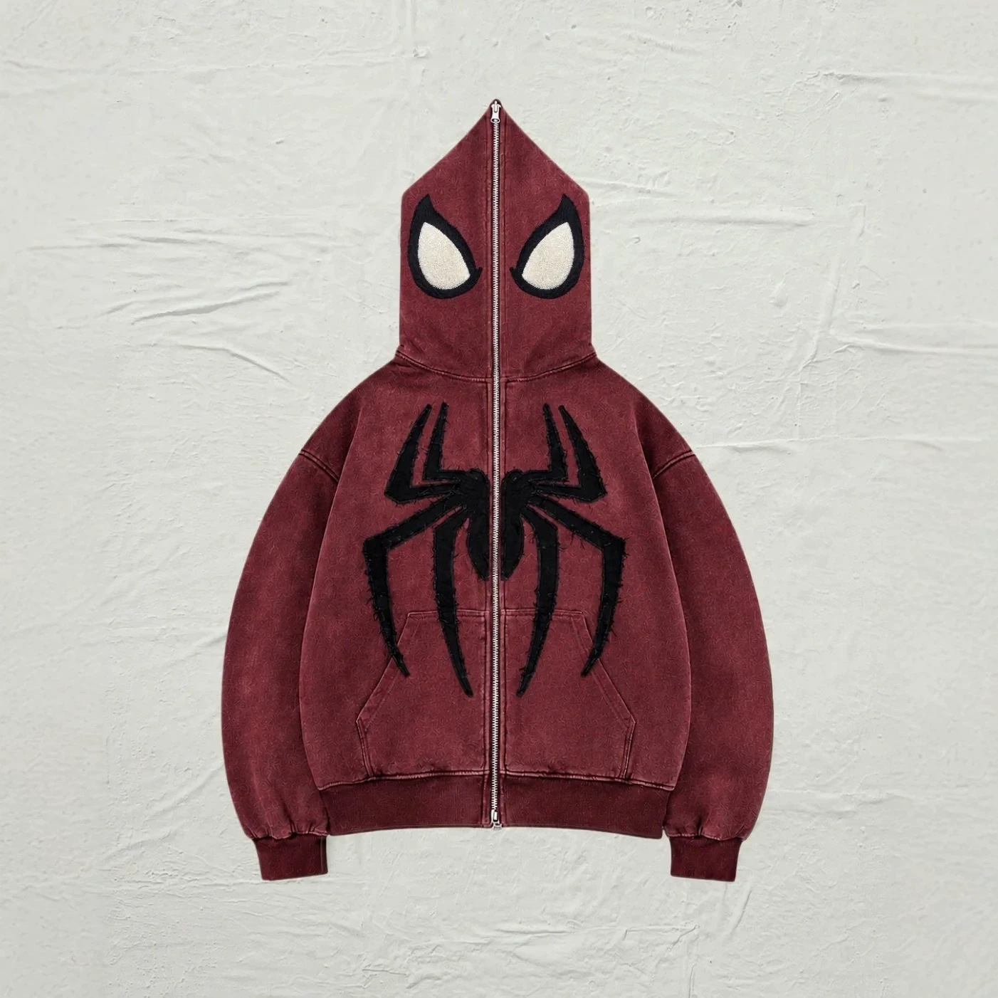 Spider Graphic Loose Zip-Up Hoodie Unisex