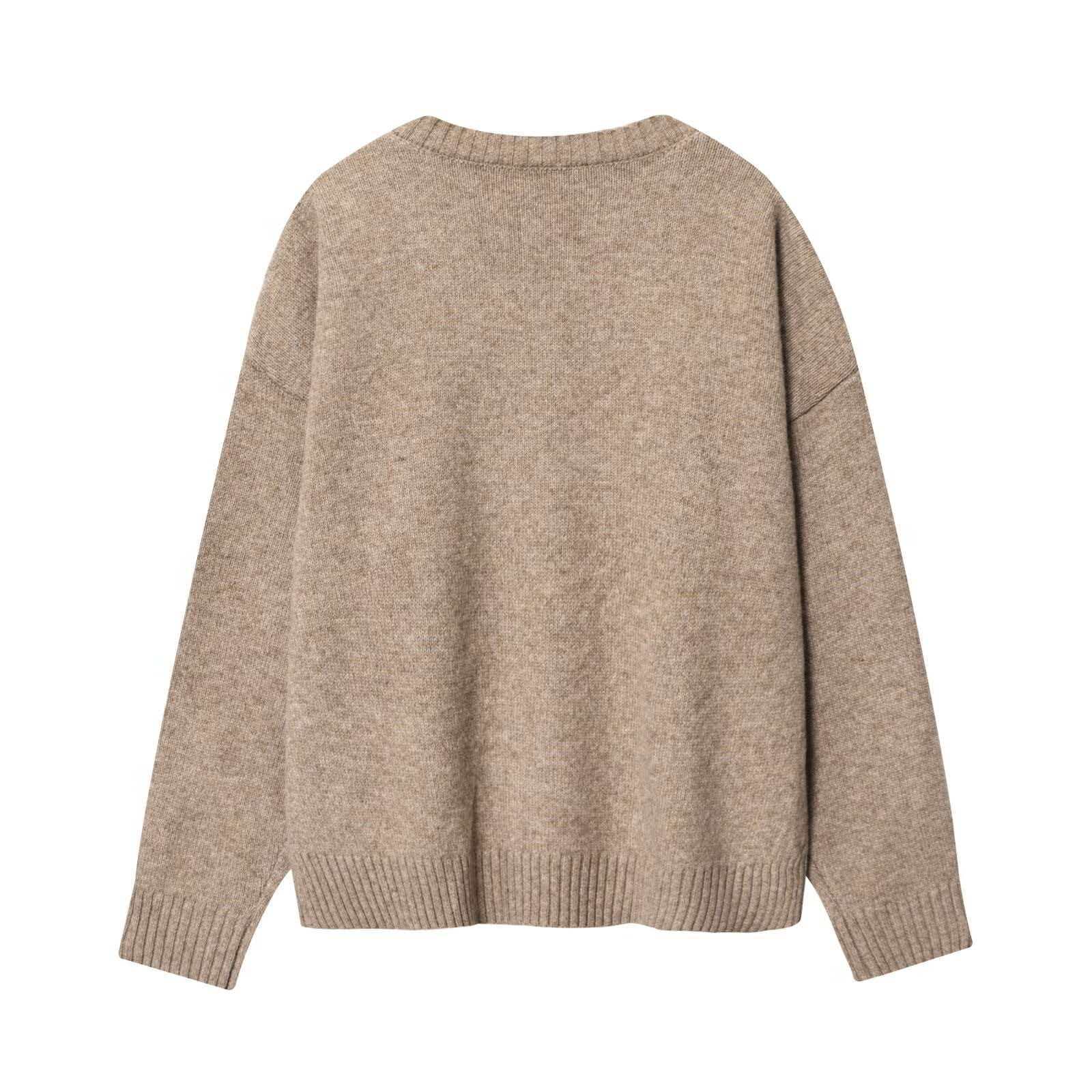 Women's Soft Solid V-Neck Knit Sweater