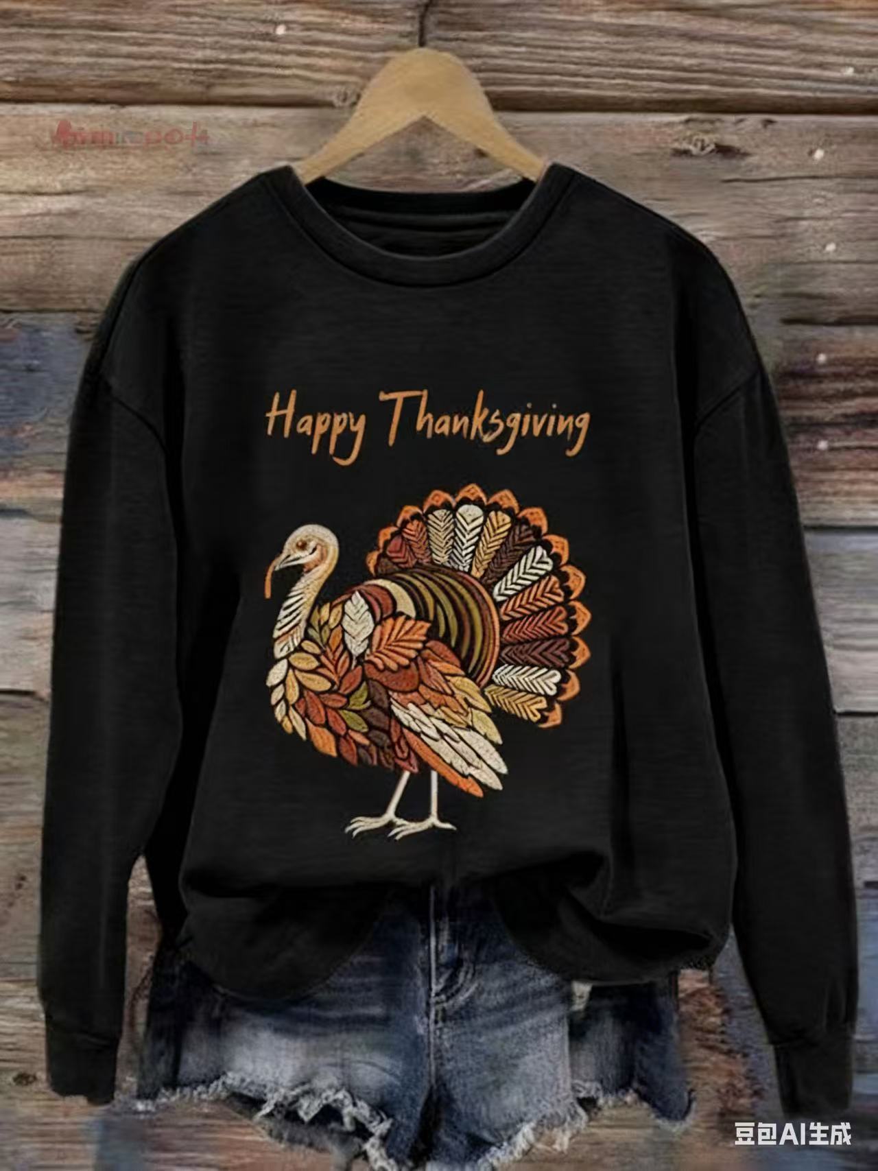 Women's Animal Print Crewneck Sweatshirt