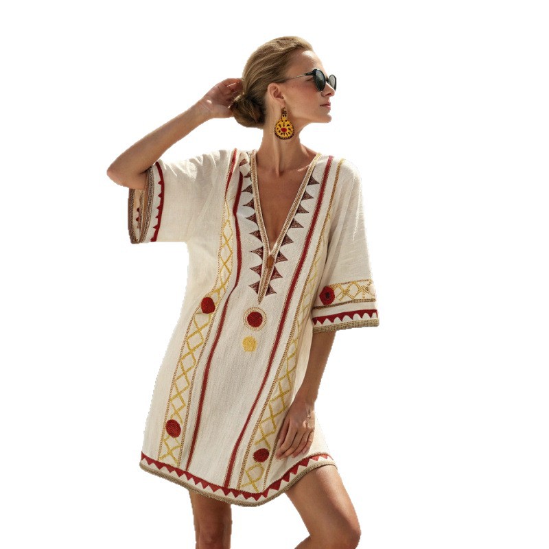 Women's Floral Print Ruched Short Sleeve Midi Dress