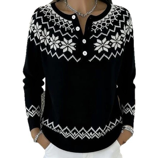 Women's Vintage Floral Print Button Sweatshirt