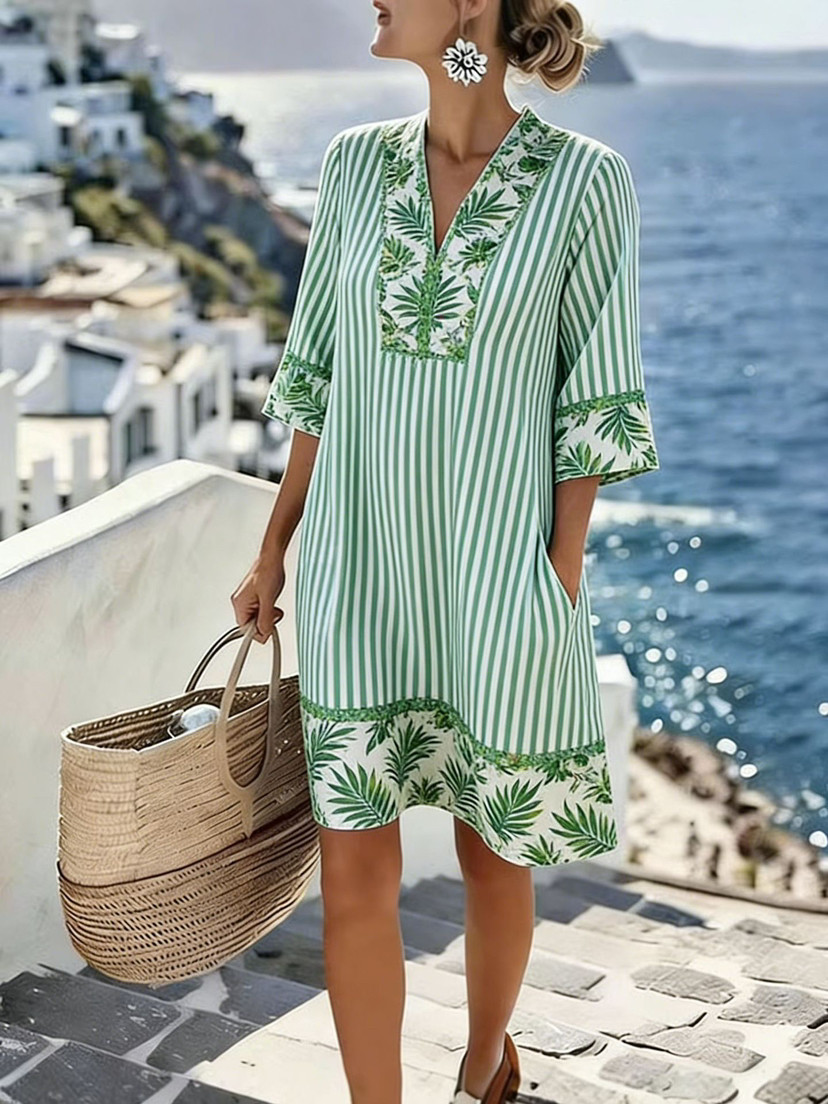 Women's Elegant Floral Print Ruched Bodycon Midi Dress Sleeveless Deep V-Neck