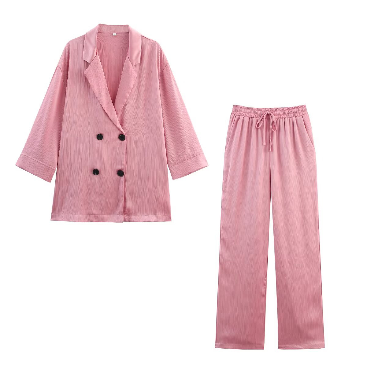 Women's Double-Breasted Blazer & Pants Set