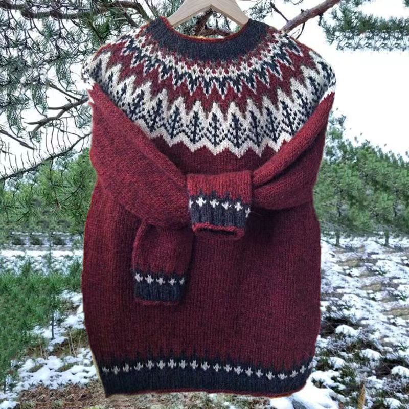 Women's Mystic Ancient Tribal Print Crewneck Sweatshirt