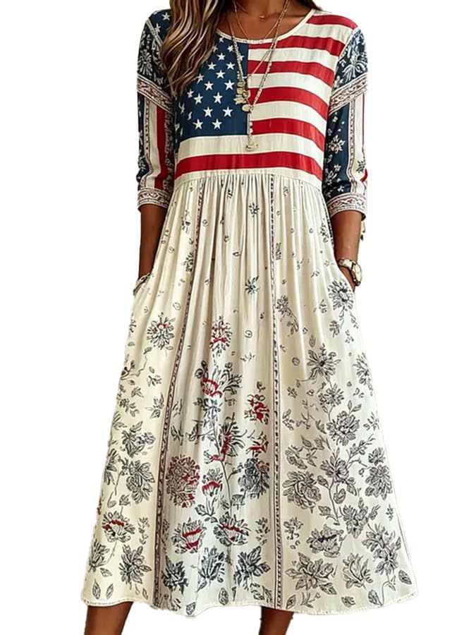 Women's Sleeveless Floral Print Ruched Bodycon Midi Dress