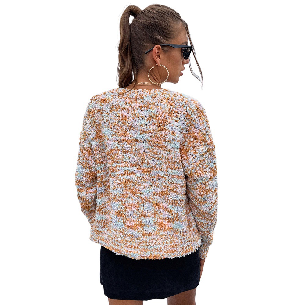 Women's Cropped Knit Sweater Plus Size Long Sleeve Pullover