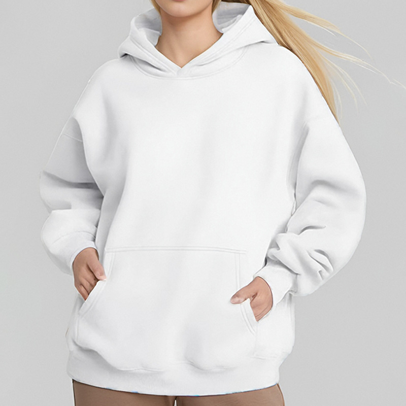 Women's Casual Loose Long-Sleeve Hooded Sweatshirt