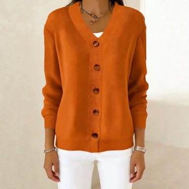 Women's Solid Knit Cardigan Sweater