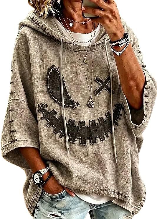 Halloween Witch Smiley Pumpkin 3D Print Loose Hoodie