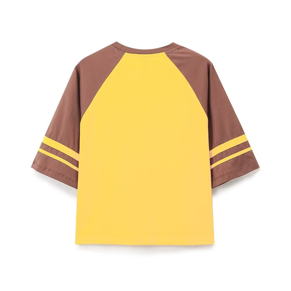 Women's Color-Block Short Sleeve & Shorts Set
