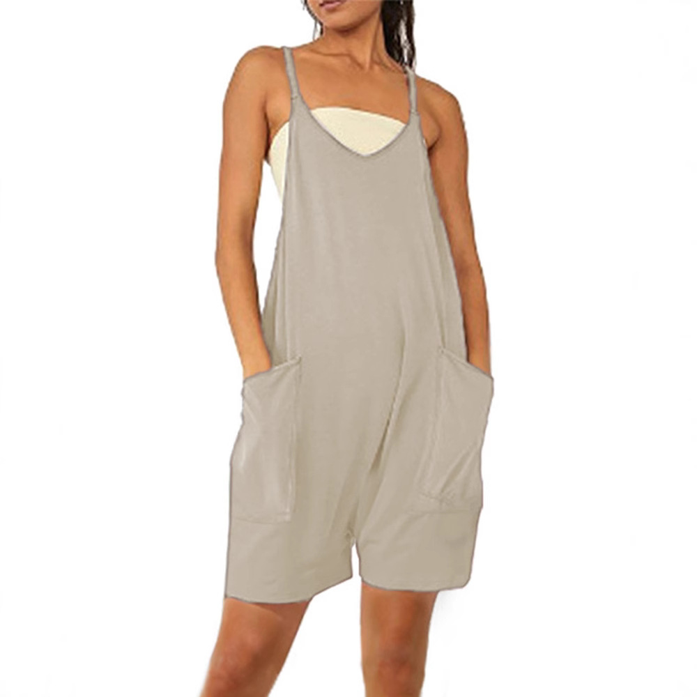 Women's Sleeveless Zip Pocket Jumpsuit