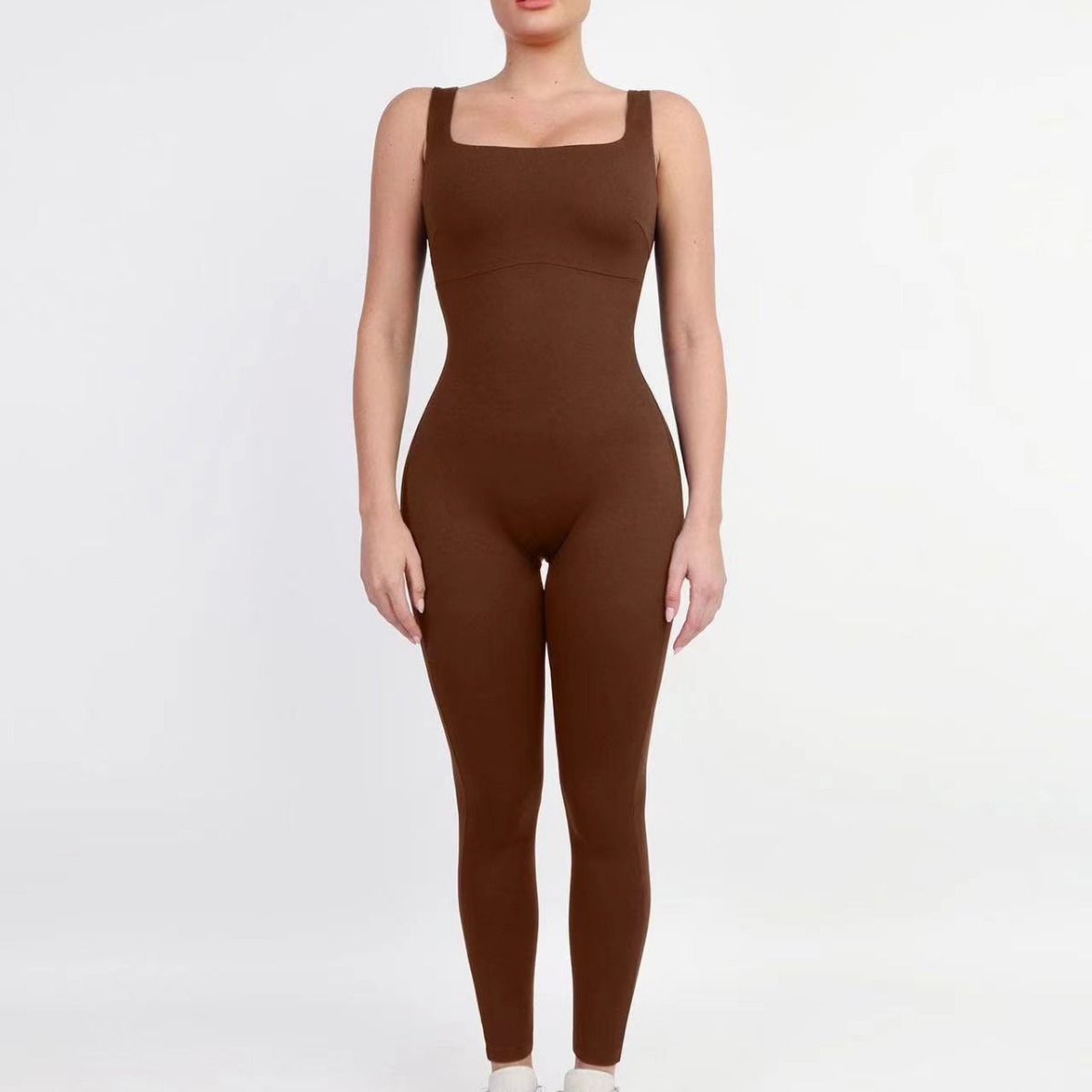 Women's Sleeveless Backless Bodysuit Yoga Dance Leotard with Chest Pad Tummy Control Stretchy Slimming