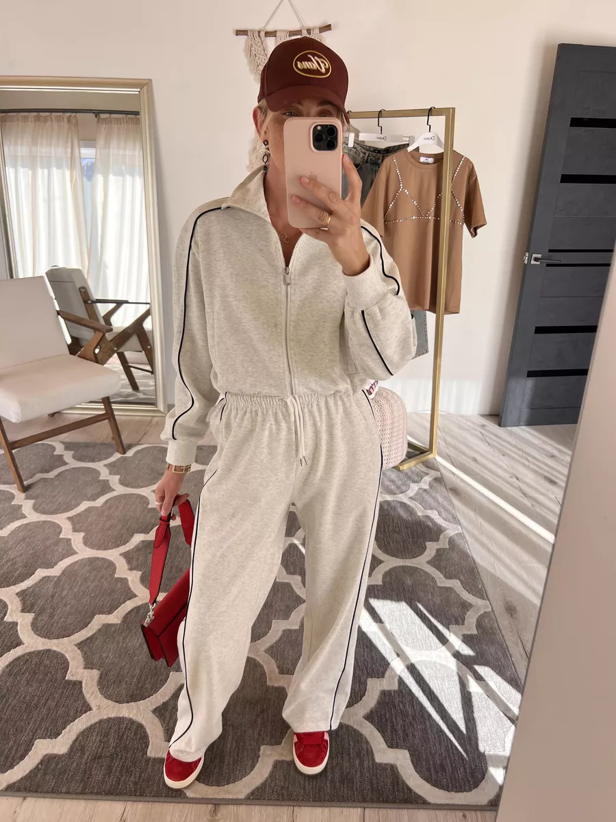 Women's Striped Zip-Up Cardigan & Drawstring Jogger Two-Piece Set