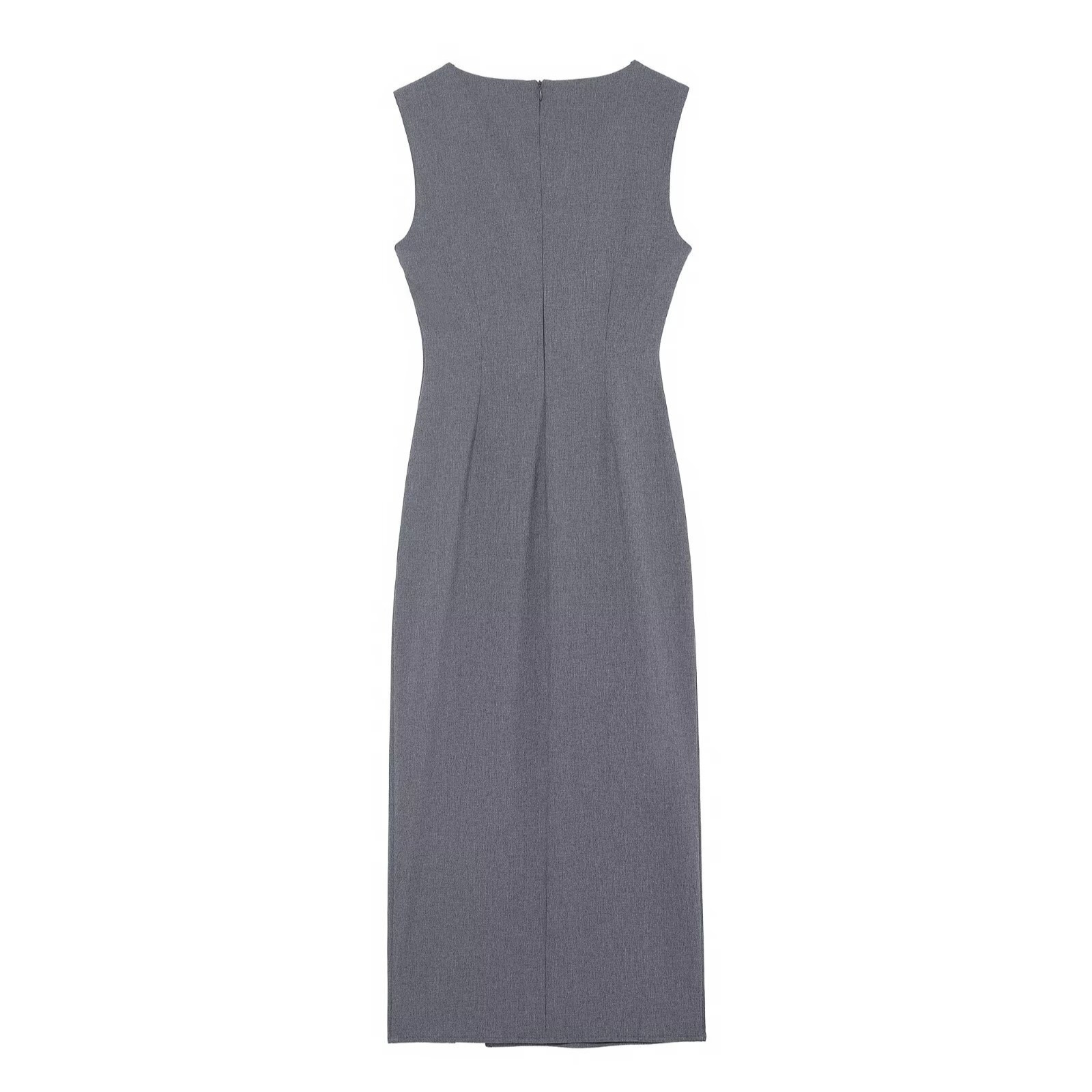 Women's Slim Fit Midi Bodycon Dress Sleeveless High Slit