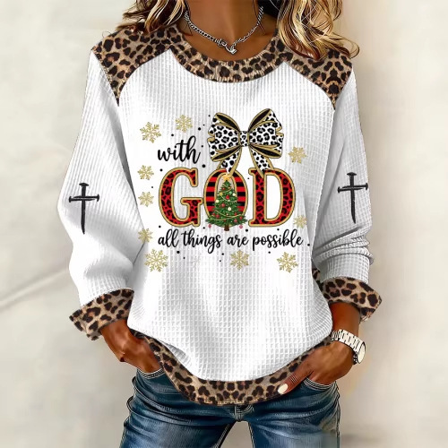 Women's Animal Lion Tiger Print Crewneck Sweatshirt