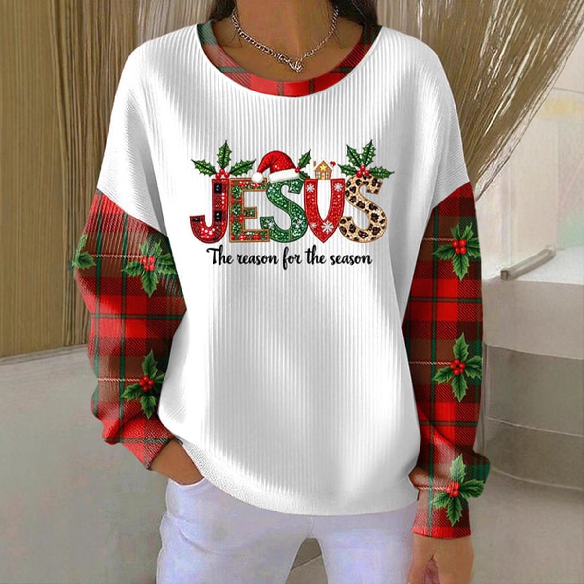 Christmas Pullover Women's Sweatshirt Oversized Crewneck