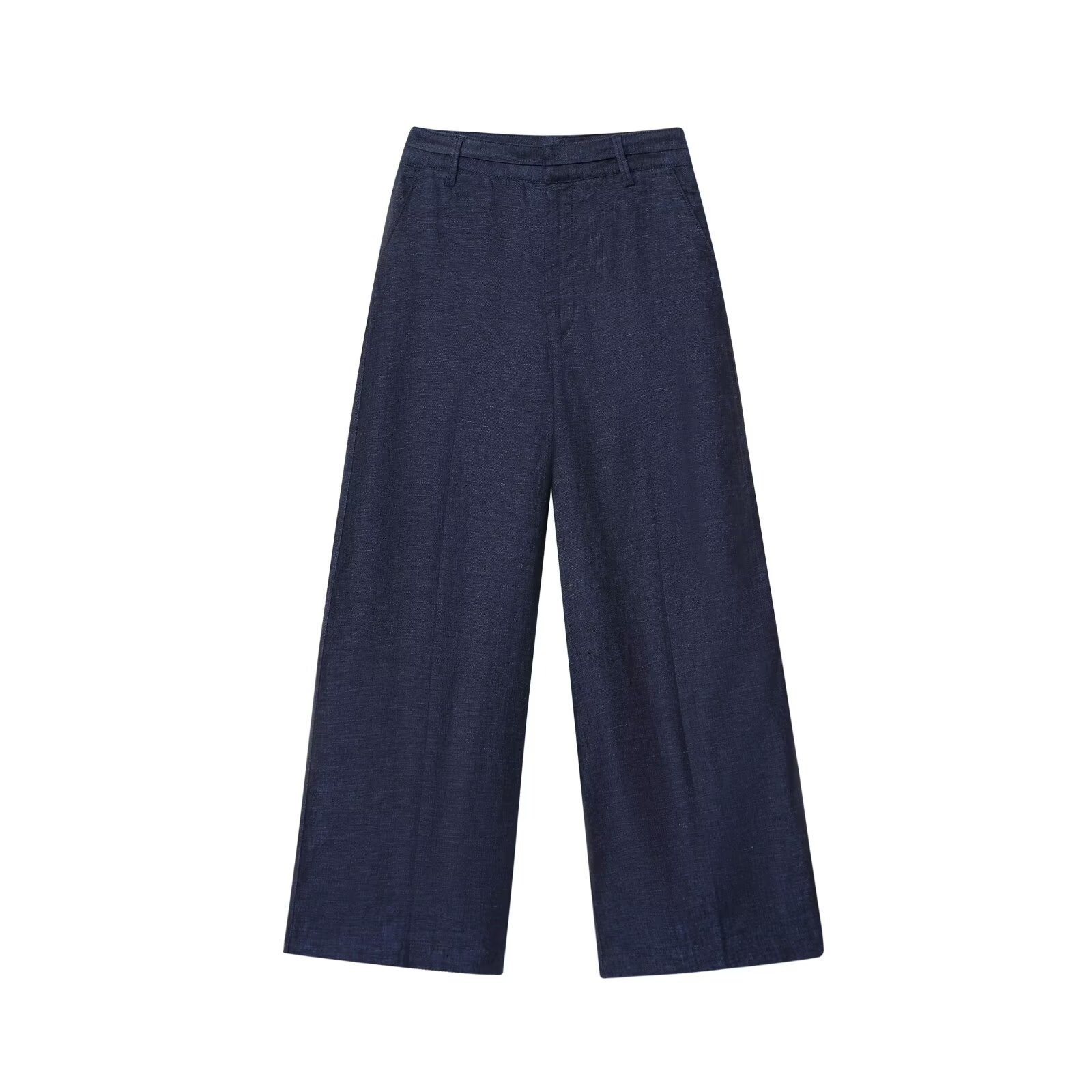 Women's Double-Breasted Vest and Wide-Leg Jeans Set