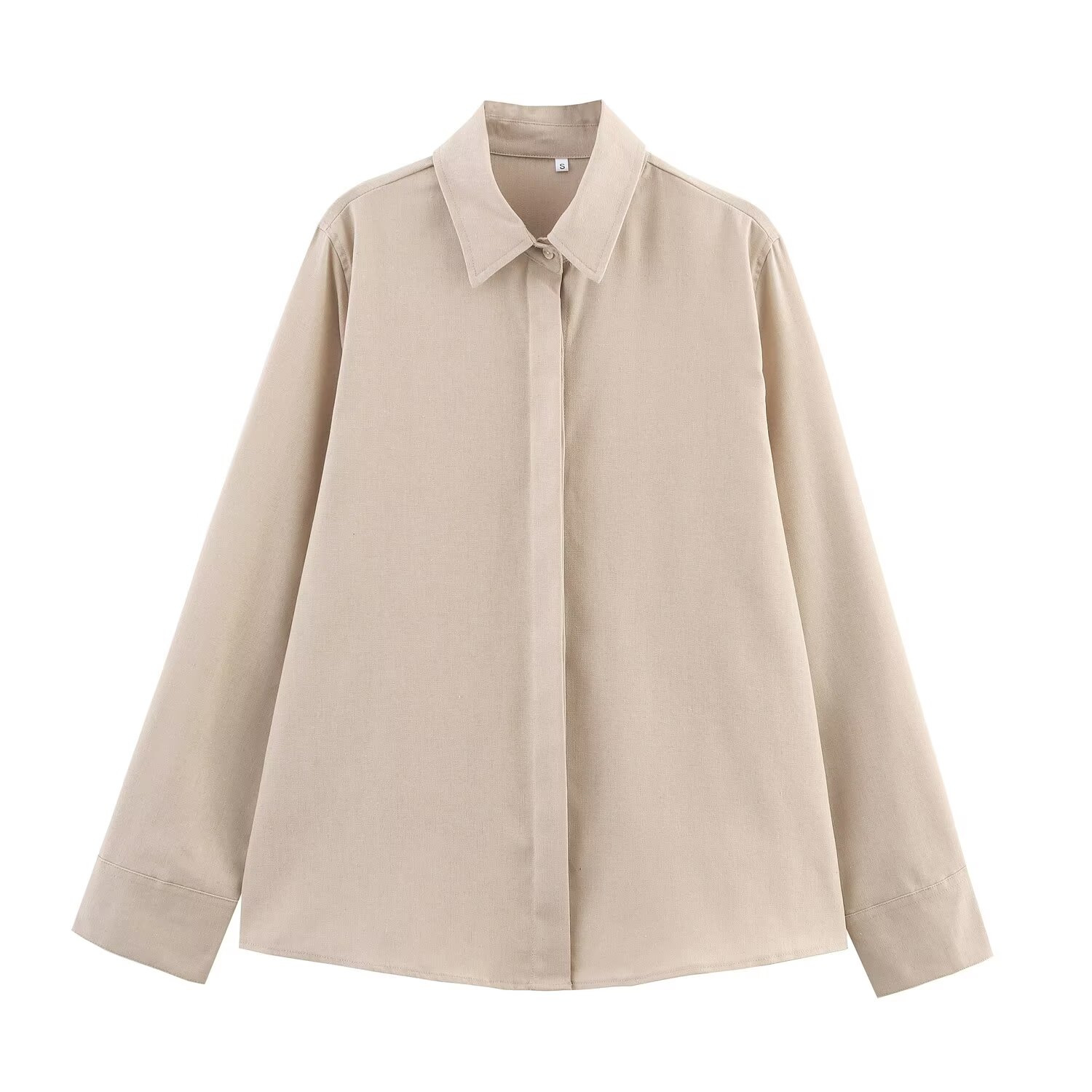 Women's Long Sleeve Shirt & Wide-Leg Straight Pants Set