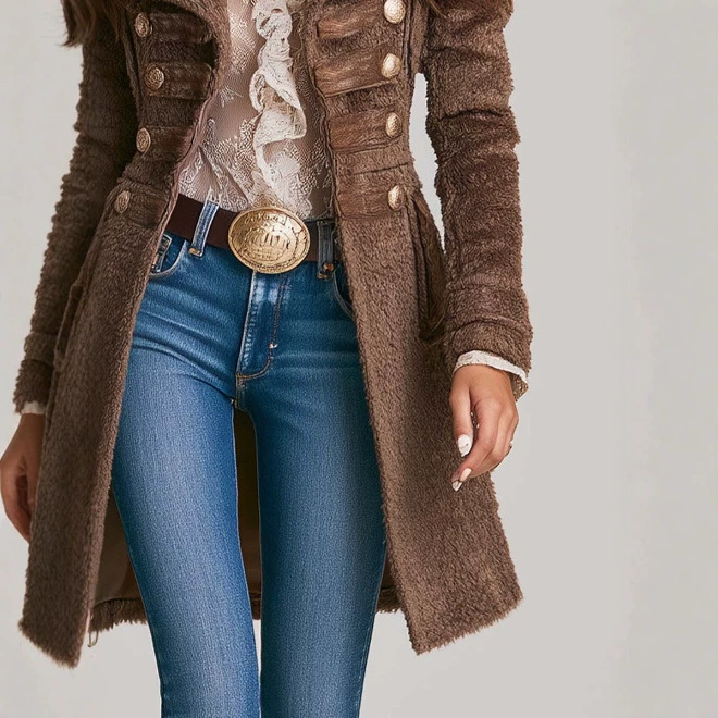 Vintage Military Solid Color Jacket