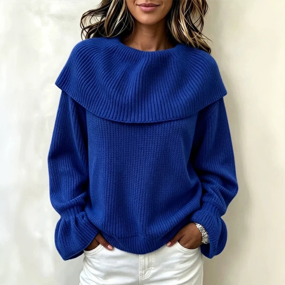 Women's Crewneck Long Sleeve Knit Sweater