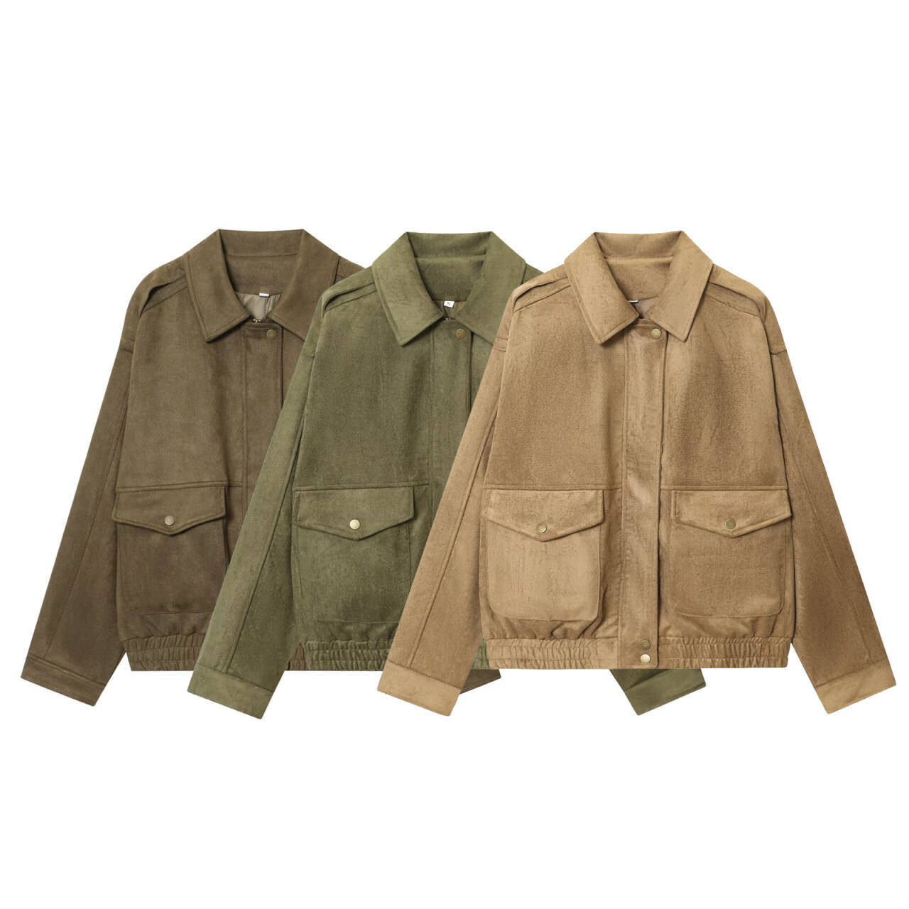 Suede Jacket with Pockets