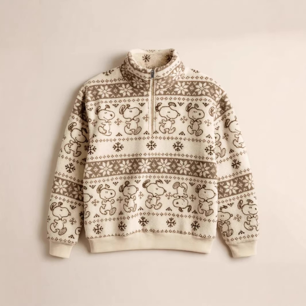 Women's Winter Half-Zip Fleece Pullover Sweatshirt with Half Turtleneck