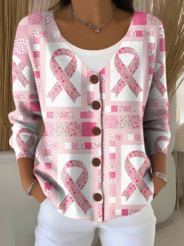 Casual Long-Sleeve Open-Front Cardigan Sweater