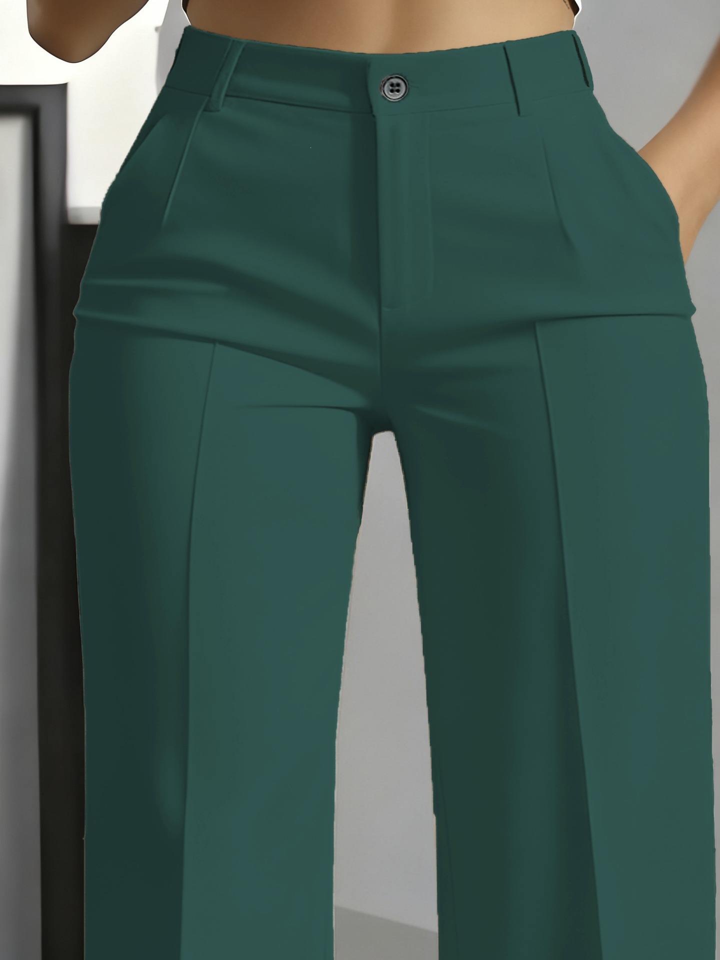 High-Waist Straight-Leg Wide-Leg Suit Pants for Women