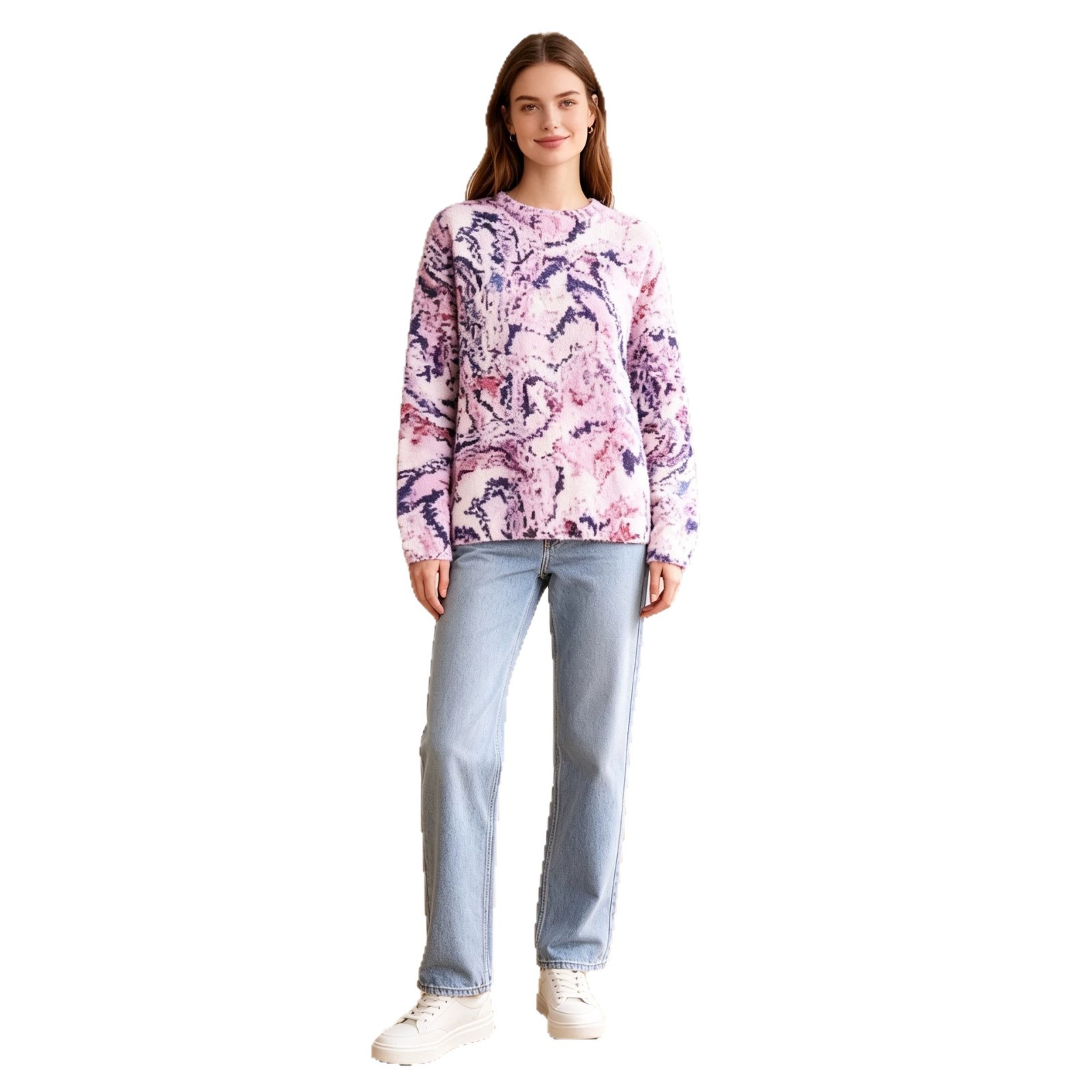 Women's Christmas 3D Print Crewneck Pullover Sweater
