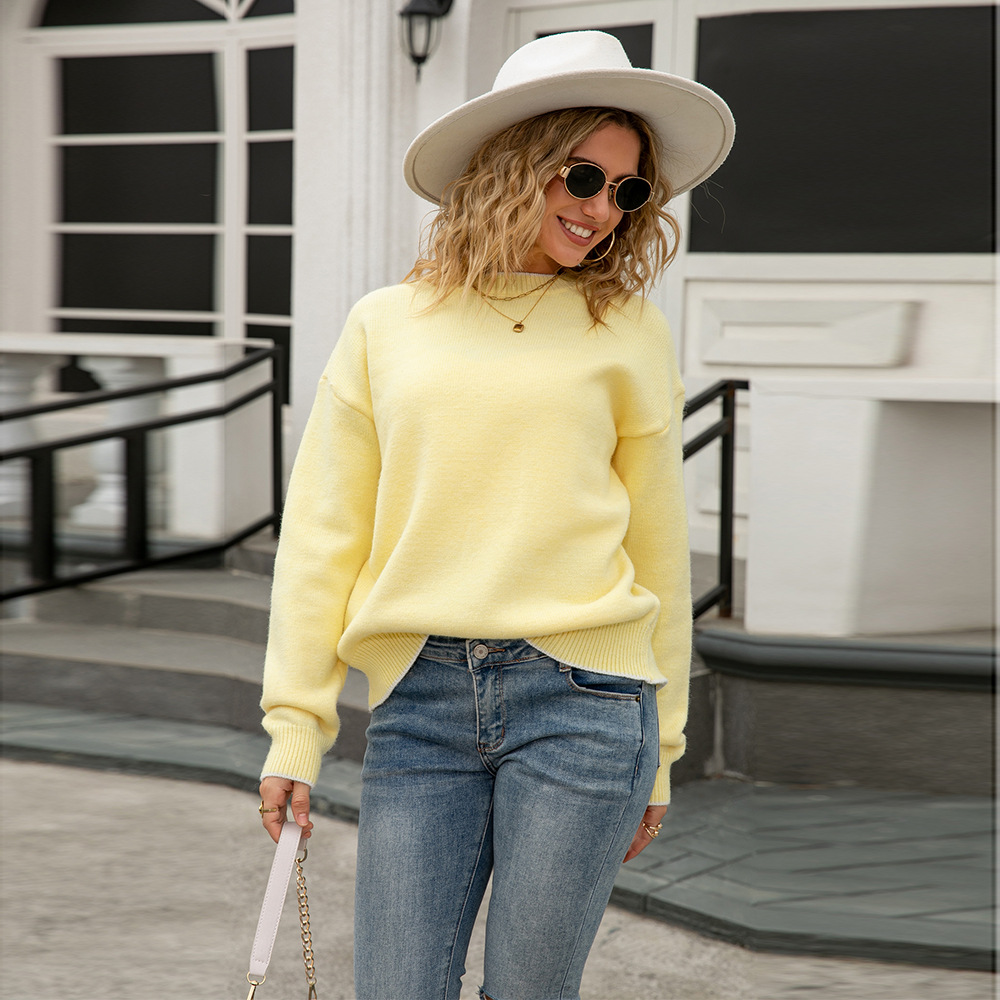 Back Bow Tie Open Back Knit Sweater for Women
