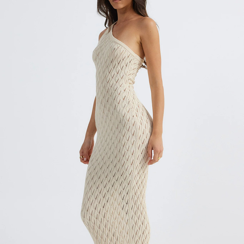 Women's Sexy Cutout Knit Dress Long Tunic Cover-Up