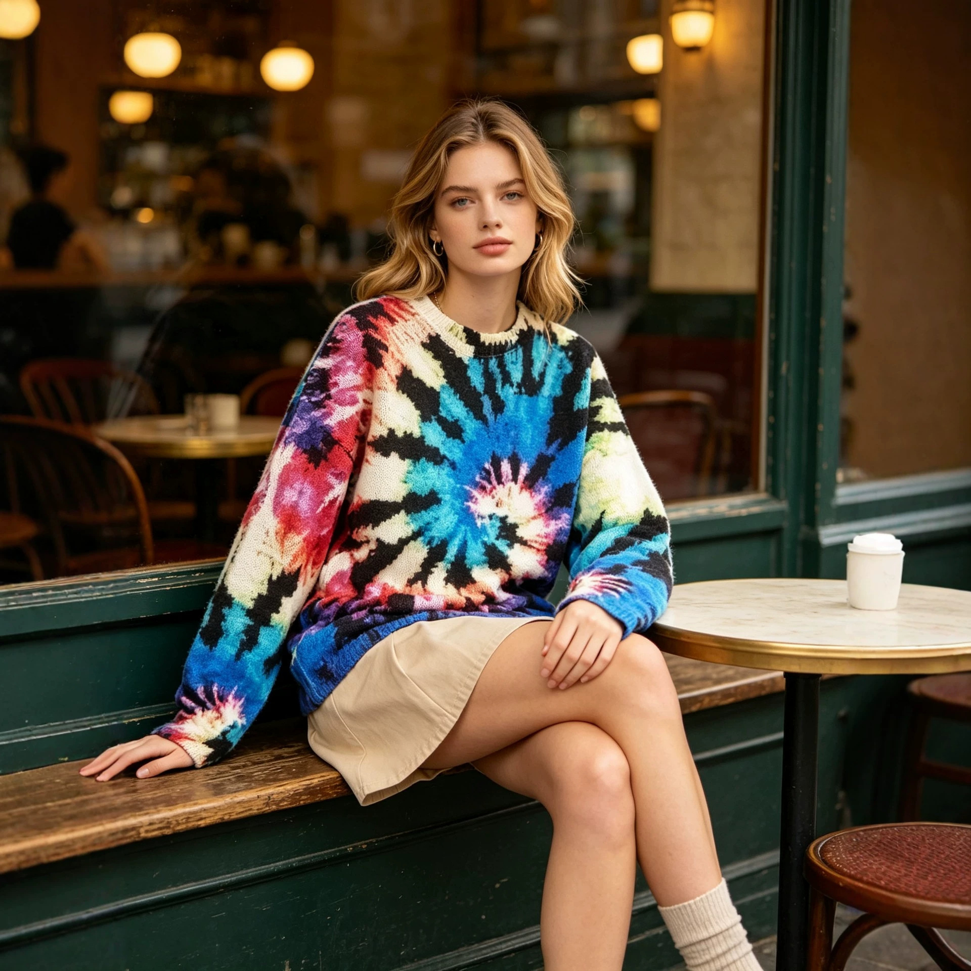 3D Print Christmas Sweater Women's Crewneck Long Sleeve Knit Pullover