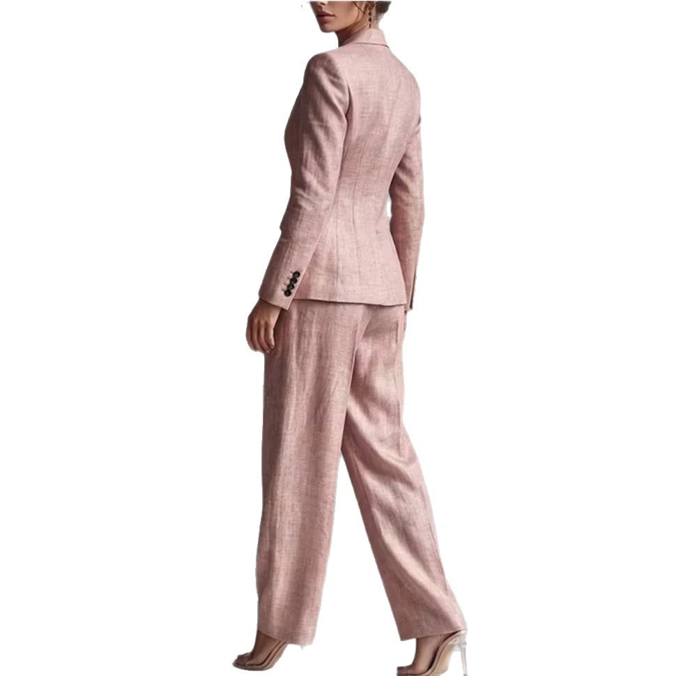 Women's Casual Blazer and Pants Two-Piece Set