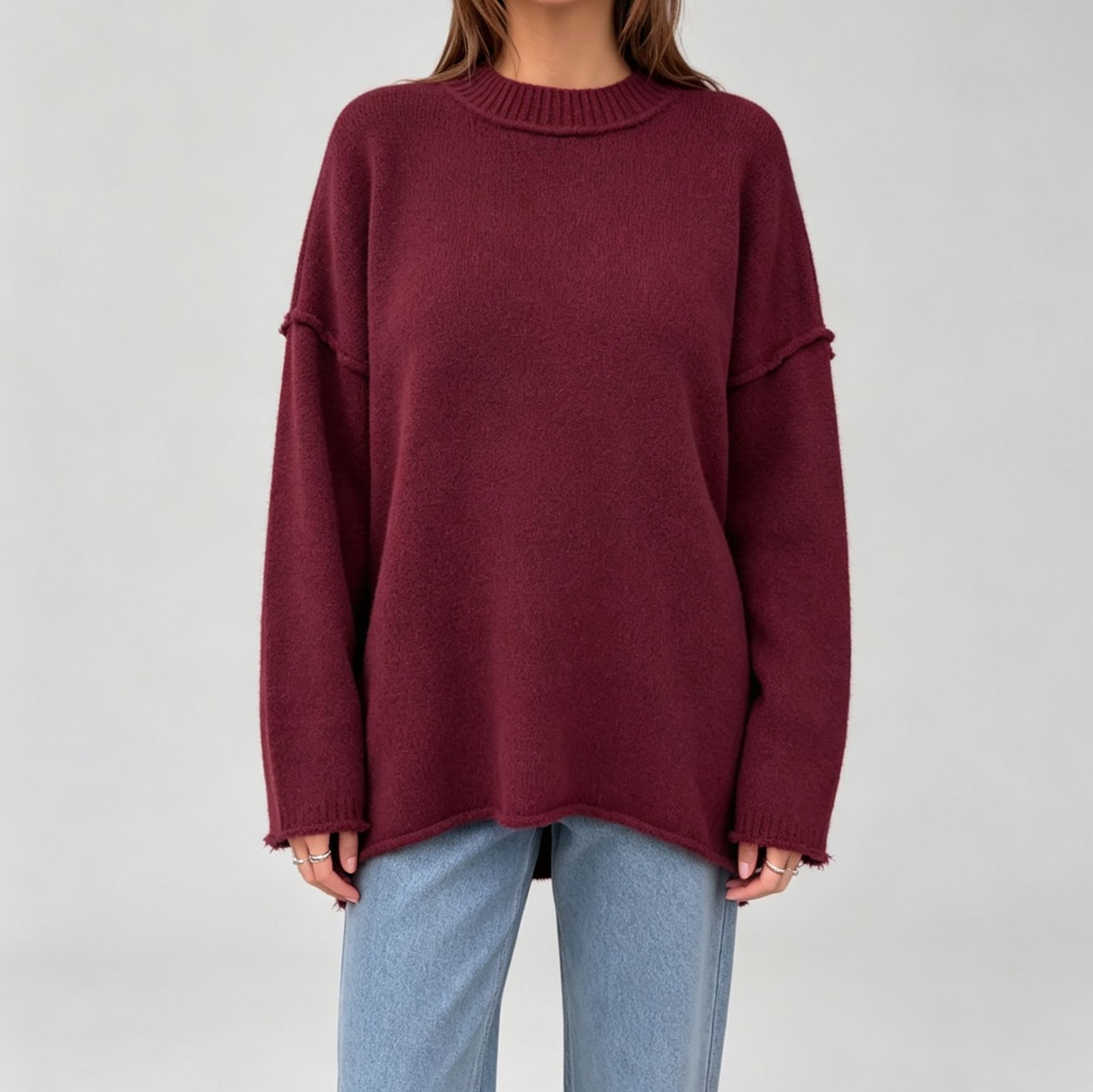 Women's Oversized Pullover Sweater Loose Casual Knit Top