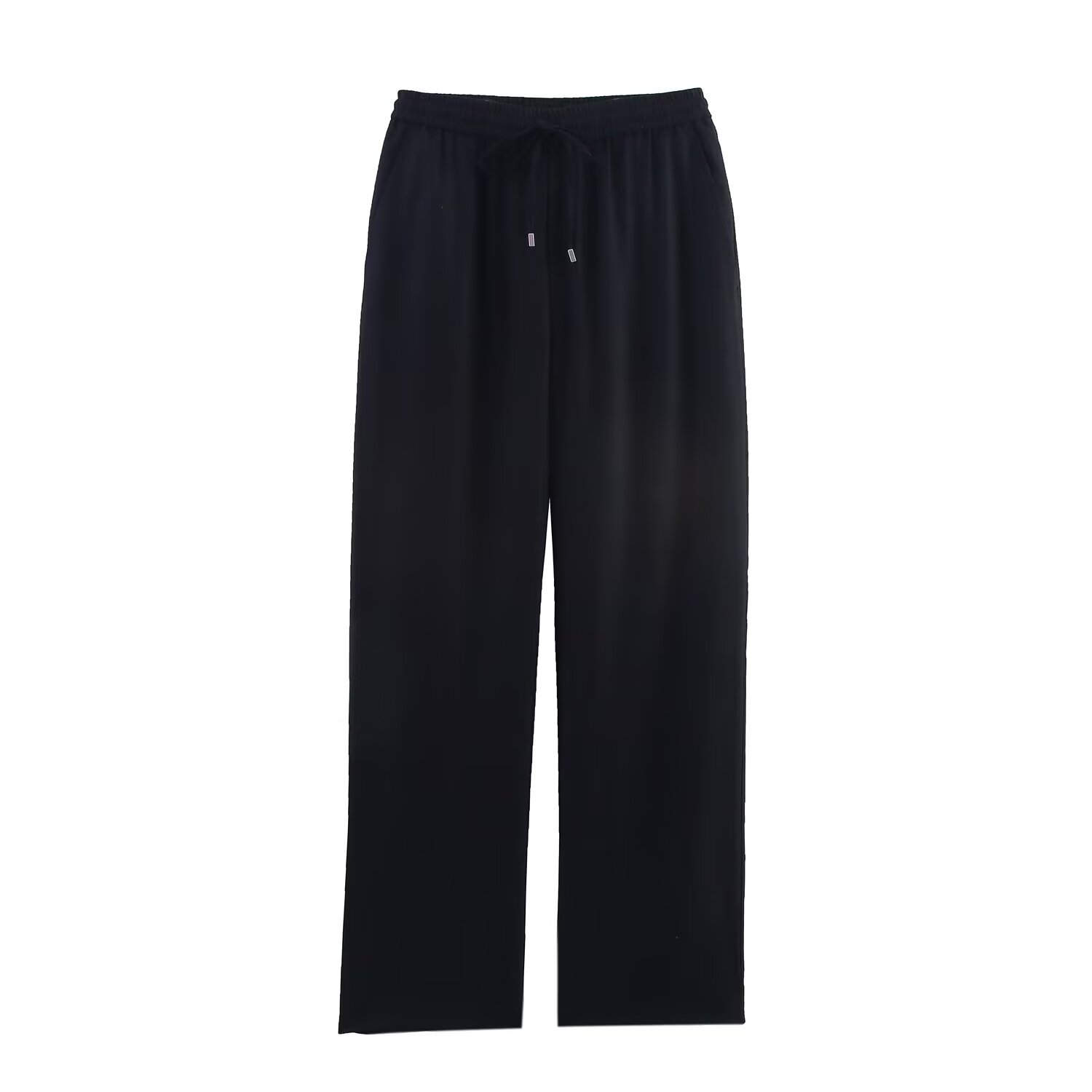 Women's High-Waist Straight-Leg Casual Pants Polyester