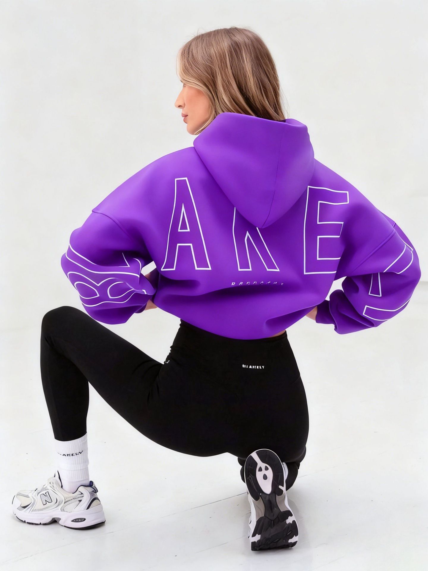 Women's Letter Print Hooded Sweatshirt