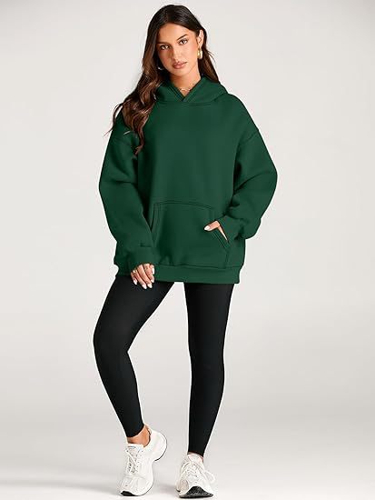 Women's Loose Hooded Sweatshirt Long Sleeve Warm Casual Pullover