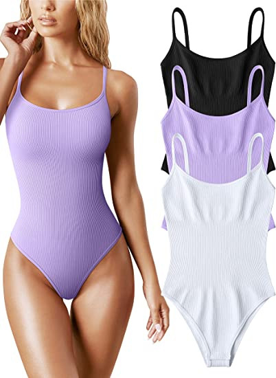 Women's Sexy Spaghetti Strap Bodysuit Shorts