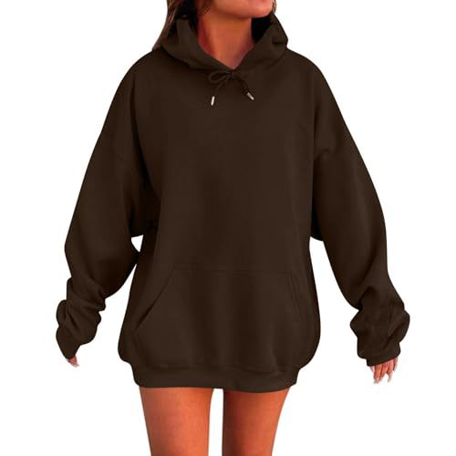 Women's Elegant Print Hoodie Long Sleeve Crew Neck