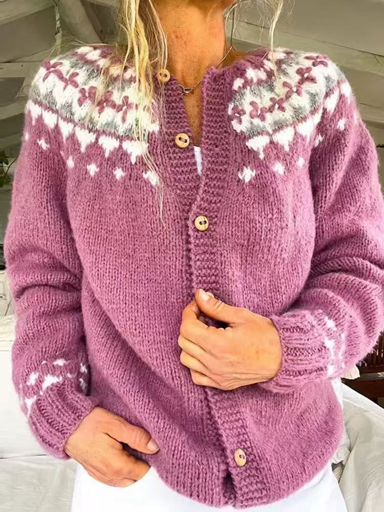 Women's Colorblock Open-Front Cardigan Sweater